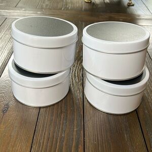 Set of four Miniature tins with chalkboard tops